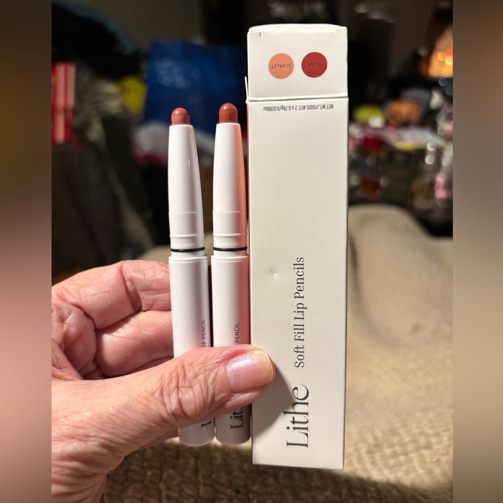 Lithe Soft Fill Lip Pencil Duo – Dusk & Scarlet – NEW in Box